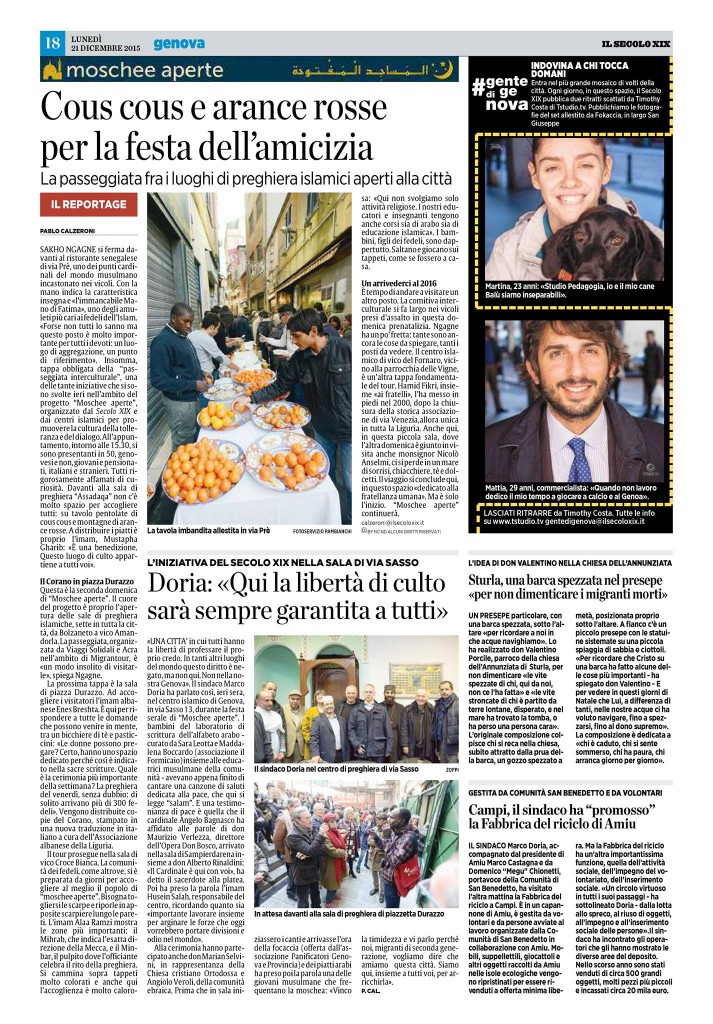 Moschee Aperte paper Secolo XIX
